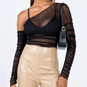 Princess Polly Layla Long Sleeve Top in Black
